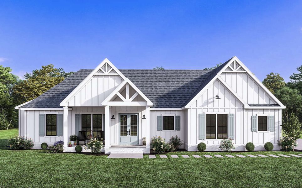 Representative exterior photo of a completed home built from the Ava Plan by Zeal Home Builders in Parallel Pastures, Poolville, TX (Image 21).