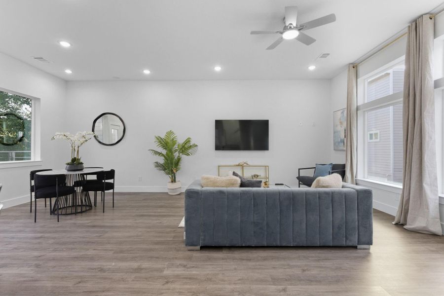 Furnished interior view inside a new home in , Houston (Image 37).