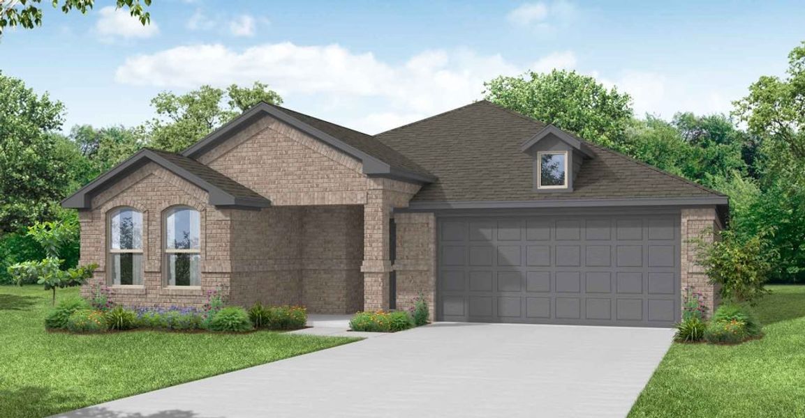 Representative exterior photo of a completed home built from the Boston by Impression Homes in Terra Vella, Haslet, TX (Image 9).
