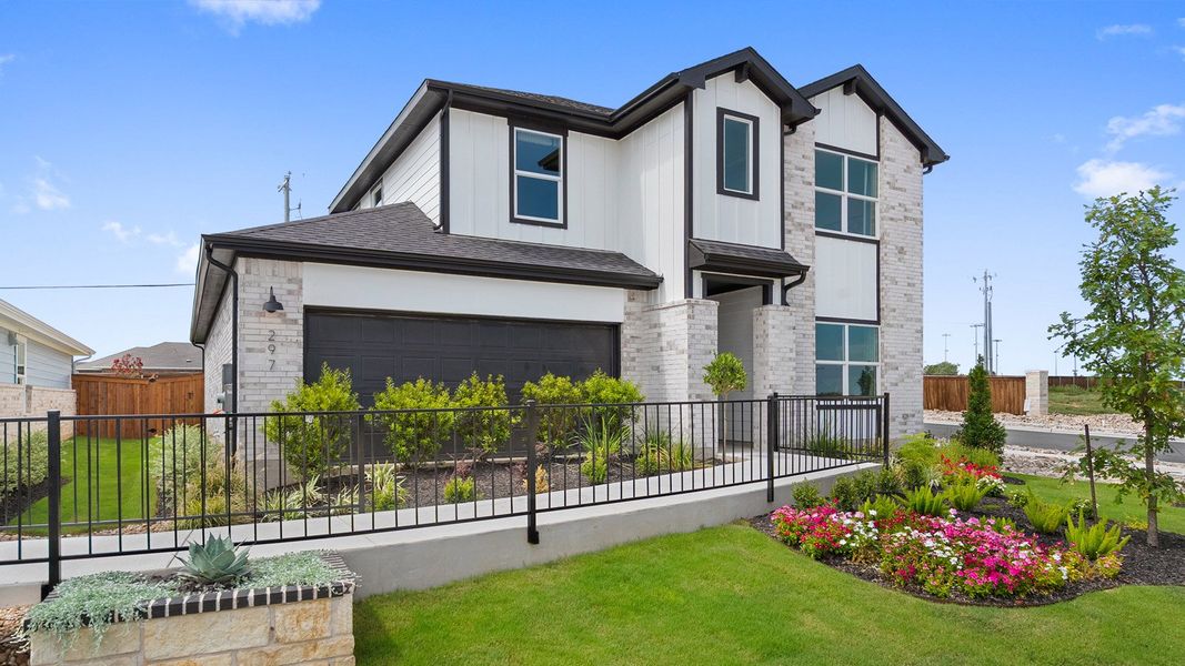 Representative exterior photo of a completed home built from the The Naples by D.R. Horton in Thunder Rock, Marble Falls, TX (Image 2). Representative exterior photo of a completed home built from the The Naples by D.R. Horton in Thunder Rock, Marble Falls, TX (Image 2).