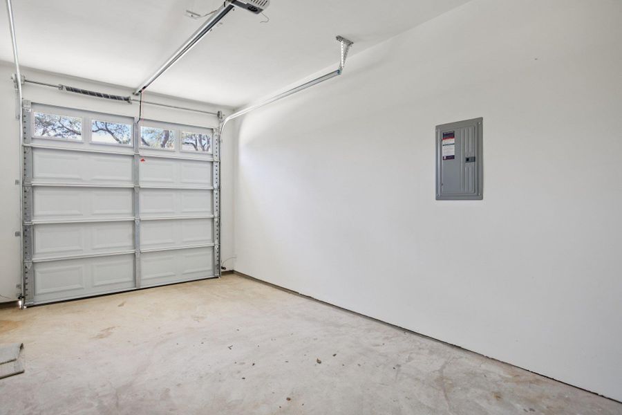 Garage with electric panel