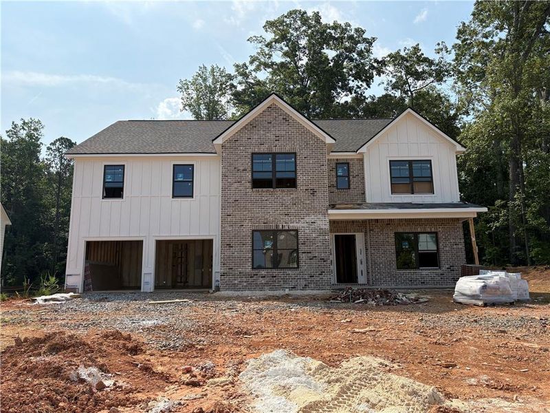 In-progress construction of a new home in Springside Reserve, Powder Springs, GA (Image 2). In-progress construction of a new home in Springside Reserve, Powder Springs, GA (Image 2).