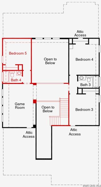 2D floor plan layout of this home in Ladera, San Antonio, TX (Image 2). 2D floor plan layout of this home in Ladera, San Antonio, TX (Image 2).