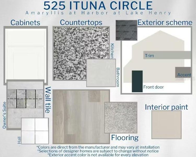 Sample of building materials used in homes in Harbor at Lake Henry - Single-Family Homes, Winter Haven (Image 3).