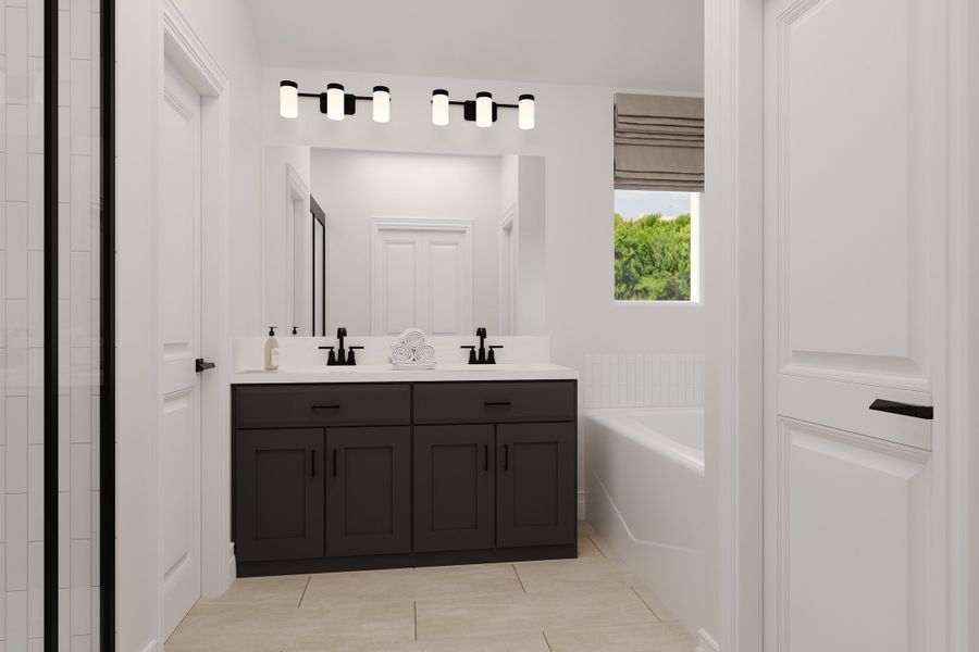 Representative furnished interior of a home built from the Carson by Beazer Homes in Goodland: Overlook 60', Midlothian (Image 5).