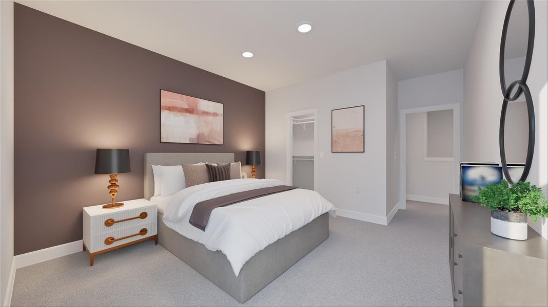 Furnished interior view inside a new home in The Highlands, Porter (Image 26).