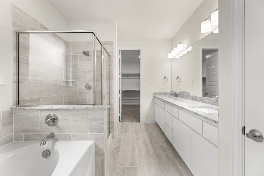 Representative furnished interior of a home built from the Juniper by UnionMain Homes in Edgewater, Fate (Image 12).