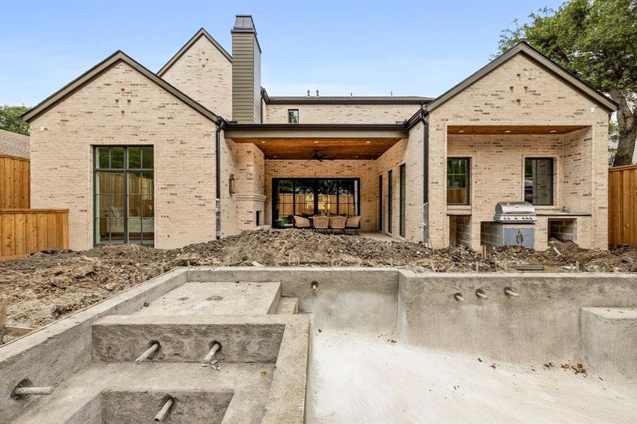 In-progress construction of a new home in , Dallas, TX (Image 32).