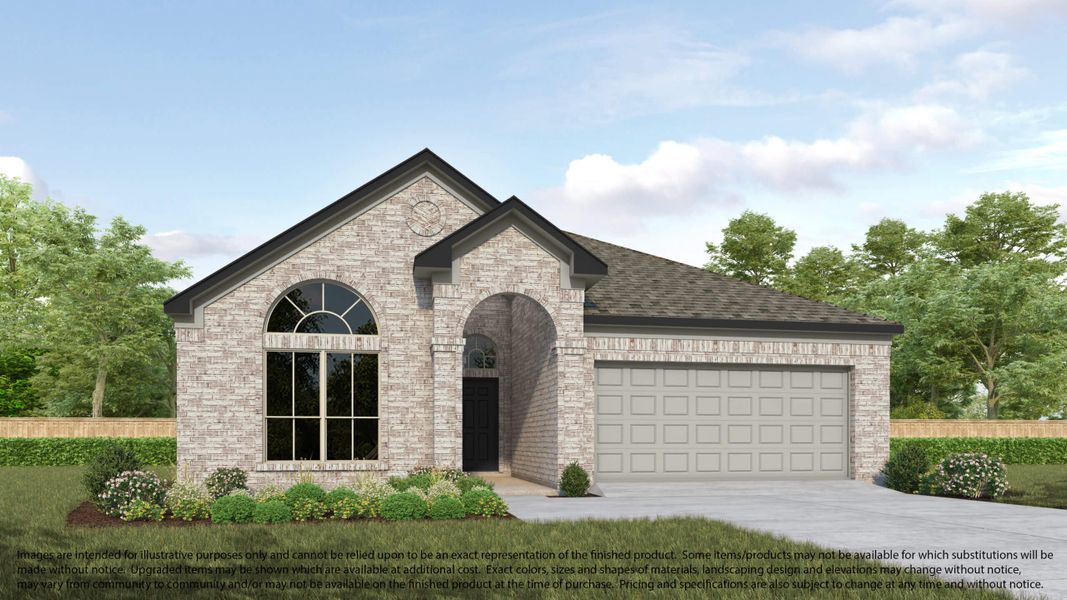 Representative exterior photo of a completed home built from the 521 by Long Lake Ltd. in Beacon Hill, Waller, TX (Image 1). Representative exterior photo of a completed home built from the 521 by Long Lake Ltd. in Beacon Hill, Waller, TX (Image 1).