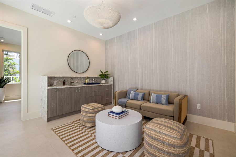 Furnished interior view inside a new home in , Delray Beach (Image 56).