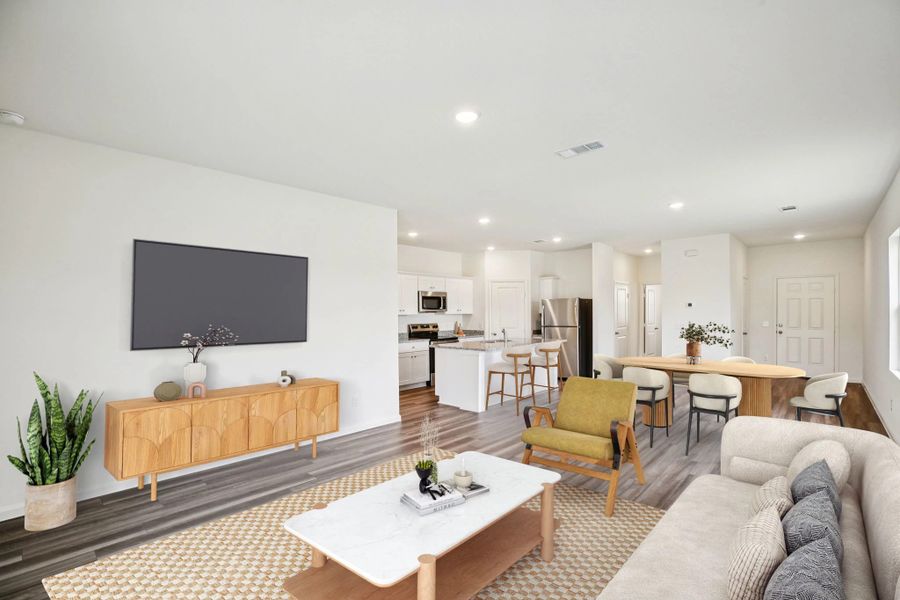 Representative furnished interior of a home built from the Glimmer by Starlight Homes in Spring Creek Trails, Magnolia (Image 5).
