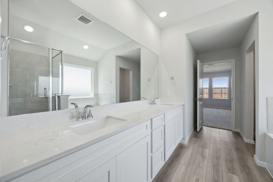 Representative furnished interior of a home built from the Isla II by Megatel Homes in Venetian, Celina (Image 5).