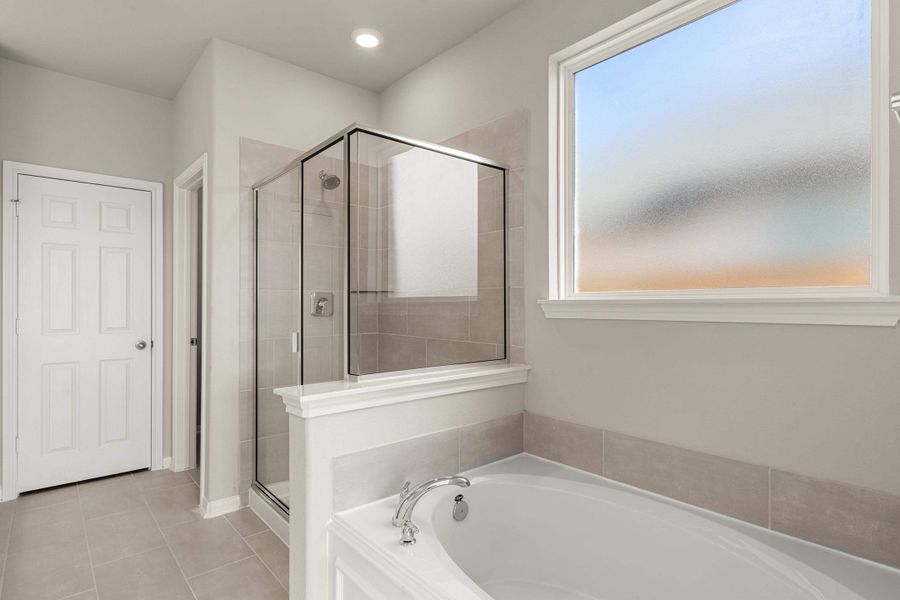 Primary bath. Note: Sample product photo - actual exterior and interior selections may vary by homesite