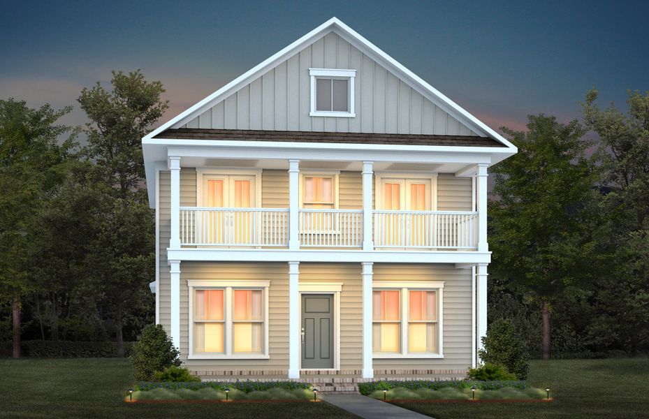 Representative exterior photo of a completed home built from the Royston by Pulte Homes in Riverlights, Wilmington, NC (Image 1). Representative exterior photo of a completed home built from the Royston by Pulte Homes in Riverlights, Wilmington, NC (Image 1).