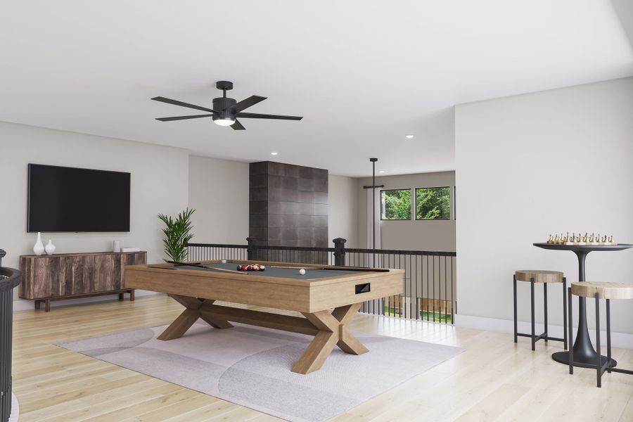 Representative furnished interior of a home built from the Camden by Tri Pointe Homes in The Estates at James Lane, Fulshear (Image 32).