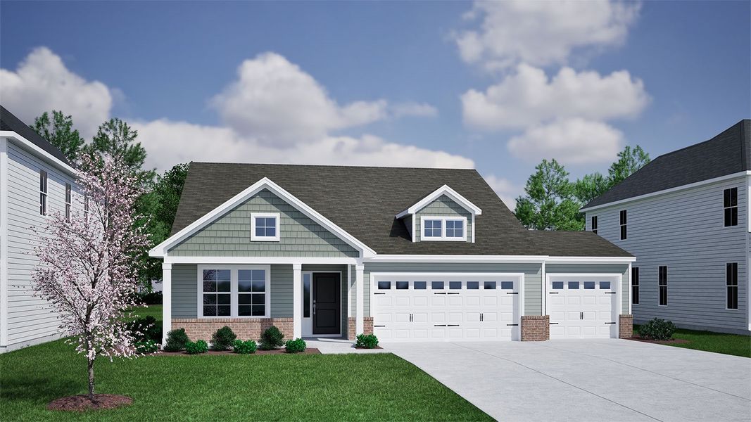 Representative exterior photo of a completed home built from the Bleckley - Genesis Value Collection by Mungo Homes in Garden Grove, Conway, SC (Image 12).