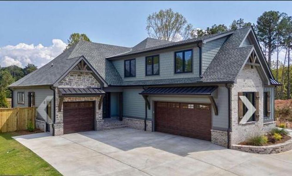 Front exterior of a new home in , Cumming, GA, highlighting curb appeal (Image 28).