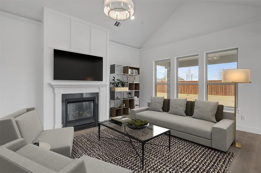 Furnished interior view inside a new home in Kreymer at the Park, Wylie (Image 14).
