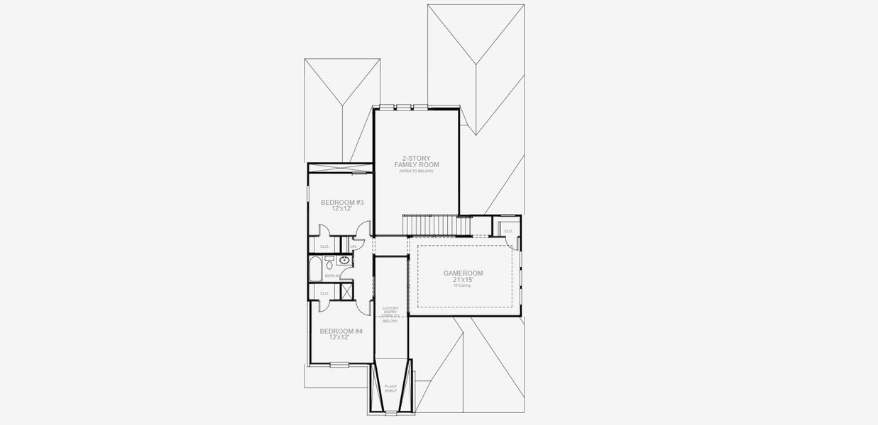 2D floor plan layout for the 2797W by Perry Homes in Trinity Falls At Province Woods 50', McKinney, TX (Image 4).