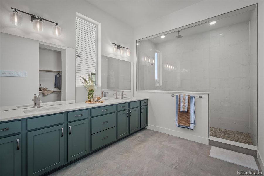 Furnished interior view inside a new home in Cloverleaf - Pinnacle Collection, Monument (Image 10).