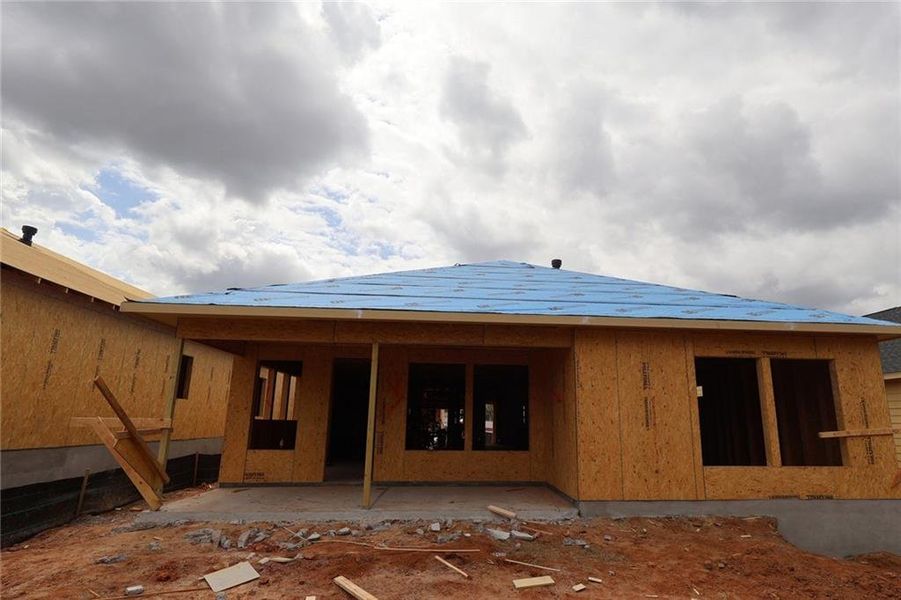 In-progress construction of a new home in Maple Grove at Towne Lake, Woodstock, GA (Image 6).