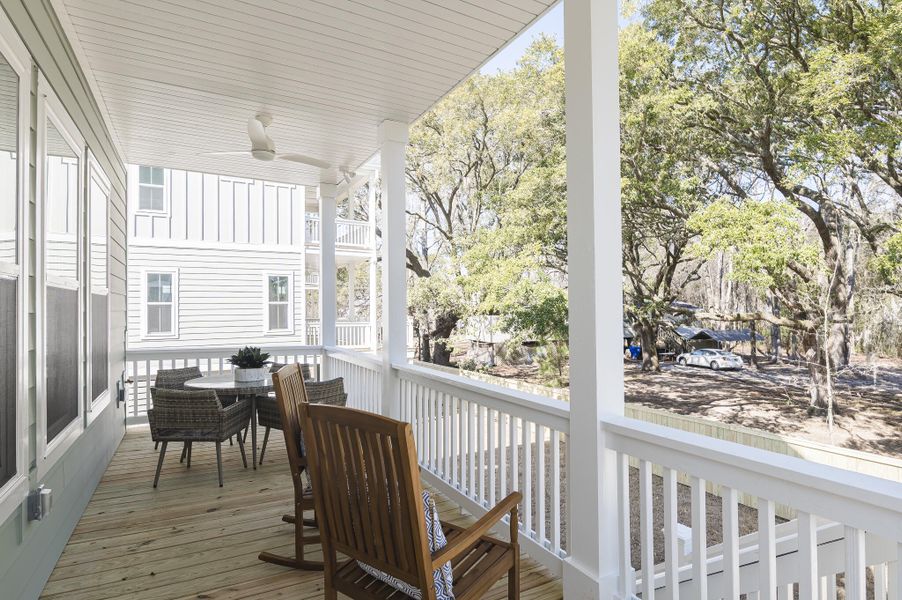 Exterior details and patio area of a home in Mount Pleasant Homes, Mount Pleasant (Image 28).