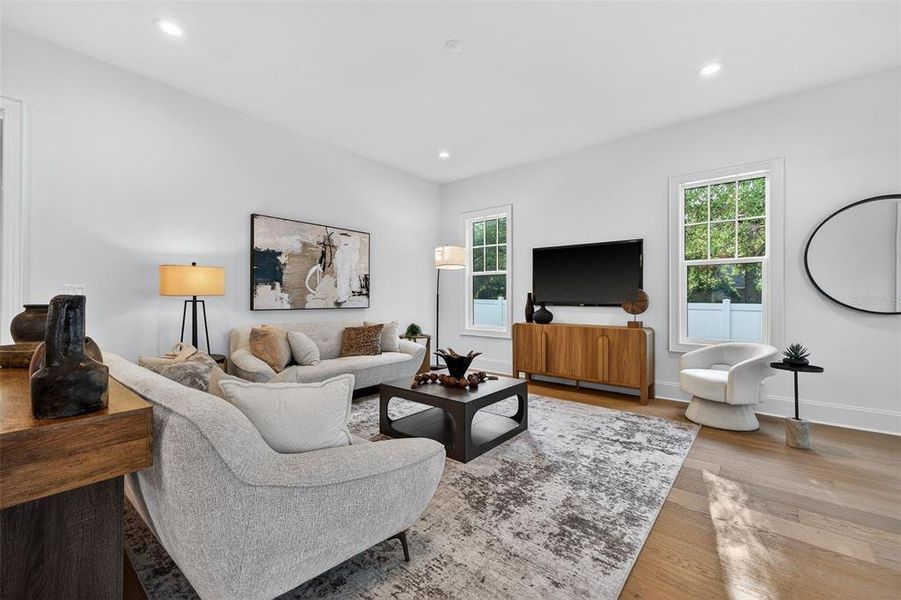 Furnished interior view inside a new home in , St. Petersburg (Image 40).