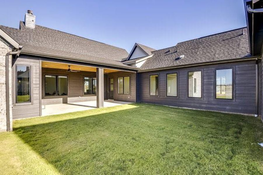 Exterior details and patio area of a home in , Midlothian (Image 4). Exterior details and patio area of a home in , Midlothian (Image 4).