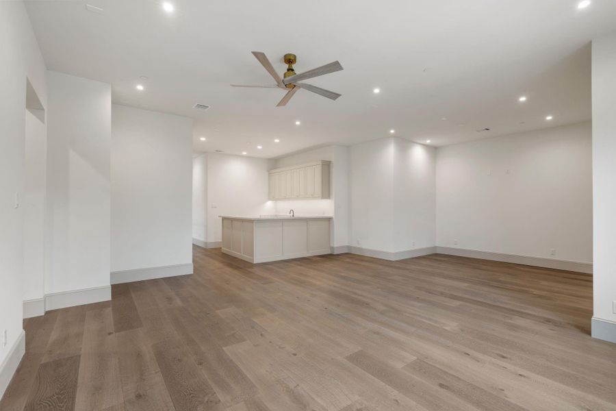 Options abound for this space!  Ping pong, media, game room, etc