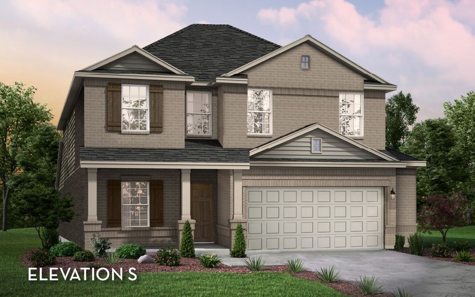 Representative exterior photo of a completed home built from the Trinity by CastleRock Communities in Newport, Crosby, TX (Image 59).