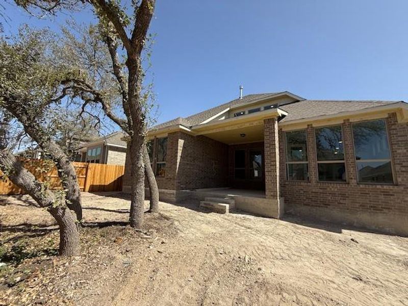 Rear of home