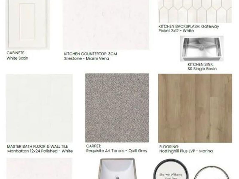 Sample of building materials used in homes in Lakes at Black Oak, Magnolia (Image 4).