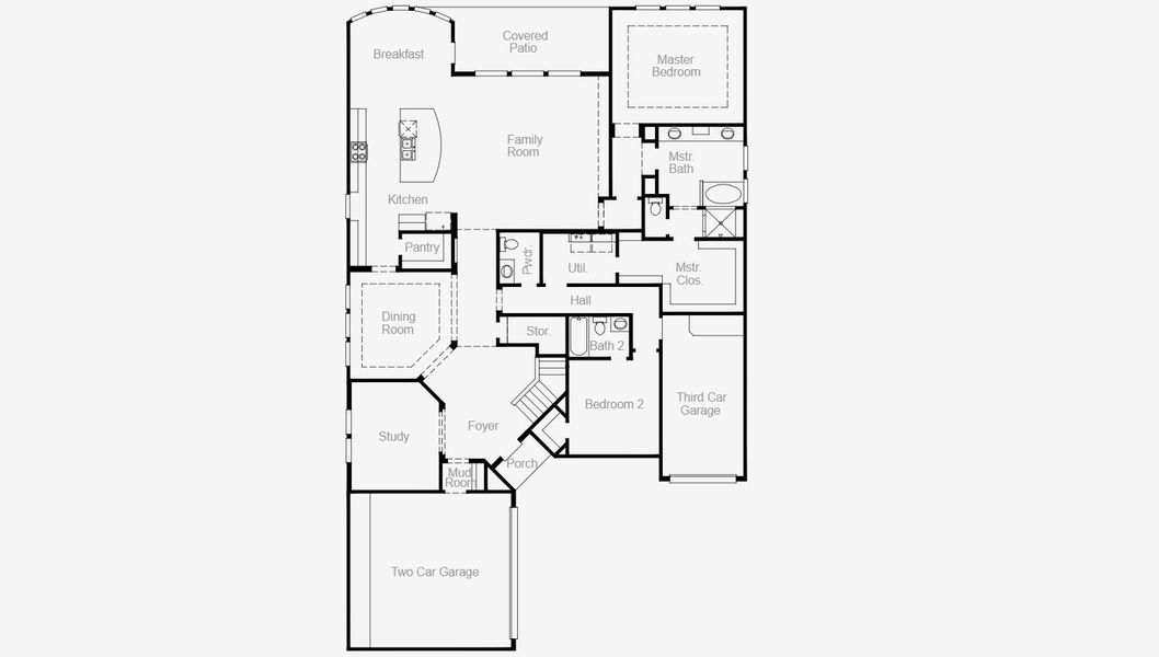2D floor plan layout for the Wiergate by Coventry Homes in Valencia 60', Manvel, TX (Image 4). 2D floor plan layout for the Wiergate by Coventry Homes in Valencia 60', Manvel, TX (Image 4).