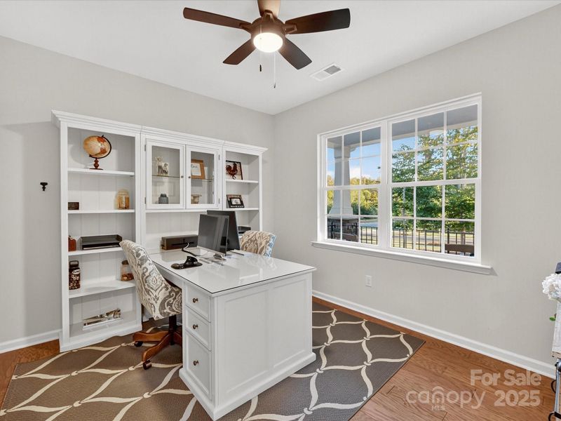 Separate Office with French Doors and Fan