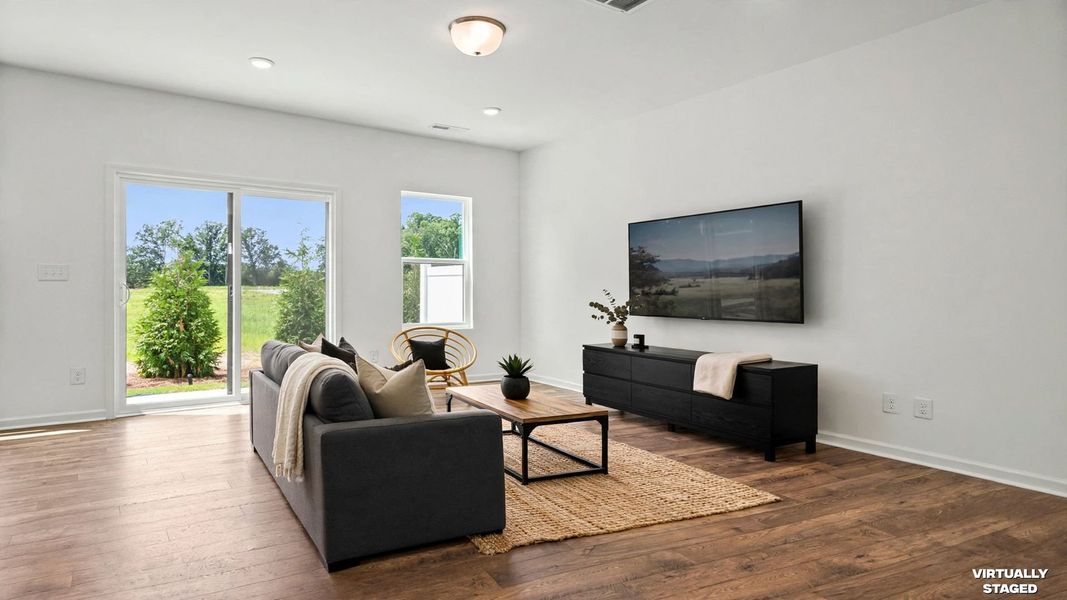 Furnished interior view inside a new home in The Ridge Townhomes, Monroe (Image 6). Furnished interior view inside a new home in The Ridge Townhomes, Monroe (Image 6).