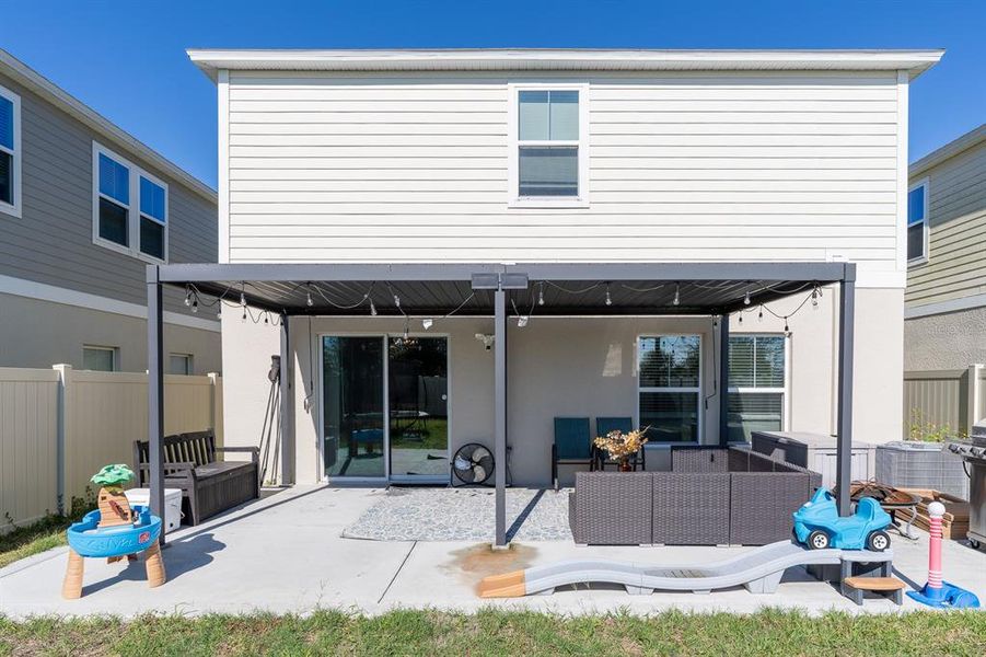 Exterior details and patio area of a home in Pasadena Point, Wesley Chapel (Image 34). Exterior details and patio area of a home in Pasadena Point, Wesley Chapel (Image 34).