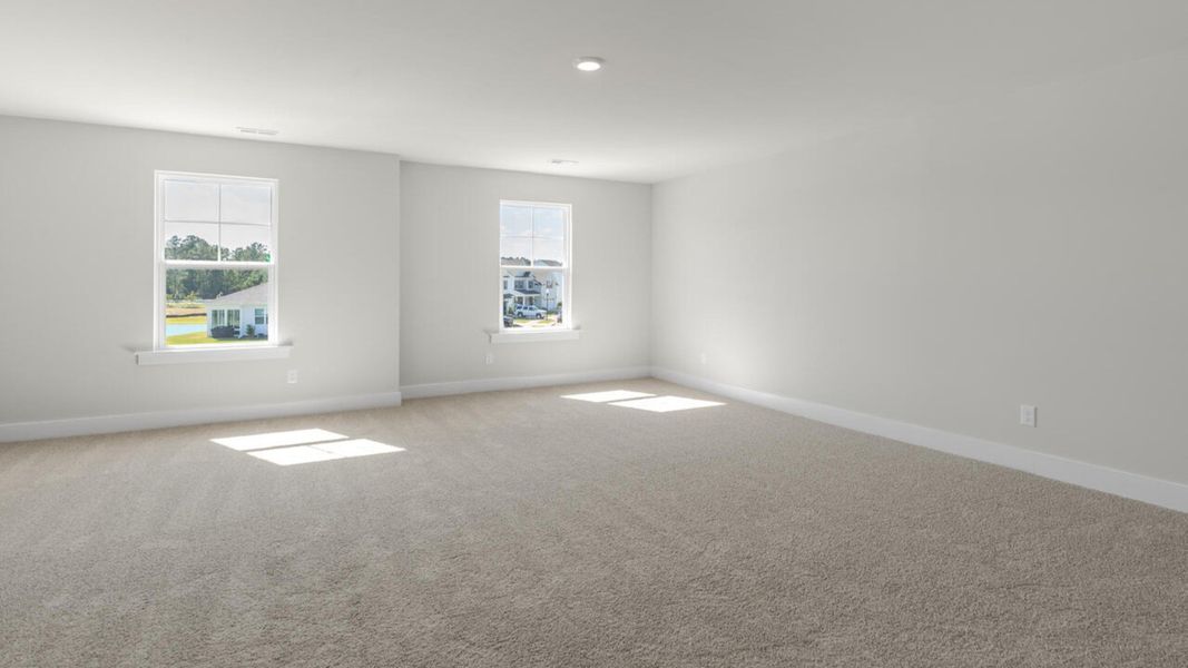 Representative unfurnished interior of a home built from the WREN by D.R. Horton in Indigo Preserve, Leland (Image 28). Representative unfurnished interior of a home built from the WREN by D.R. Horton in Indigo Preserve, Leland (Image 28).