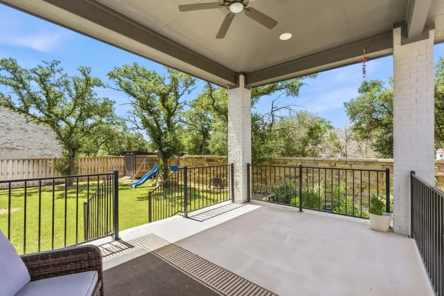Exterior details and patio area of a home in Parmer Ranch, Georgetown (Image 3). Exterior details and patio area of a home in Parmer Ranch, Georgetown (Image 3).
