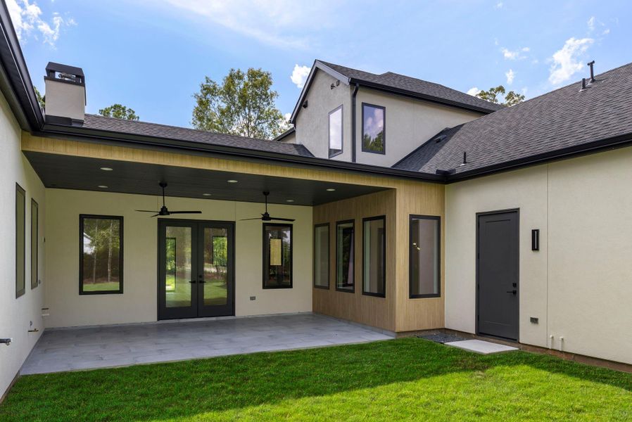 Exterior details and patio area of a home in , Montgomery (Image 4). Exterior details and patio area of a home in , Montgomery (Image 4).