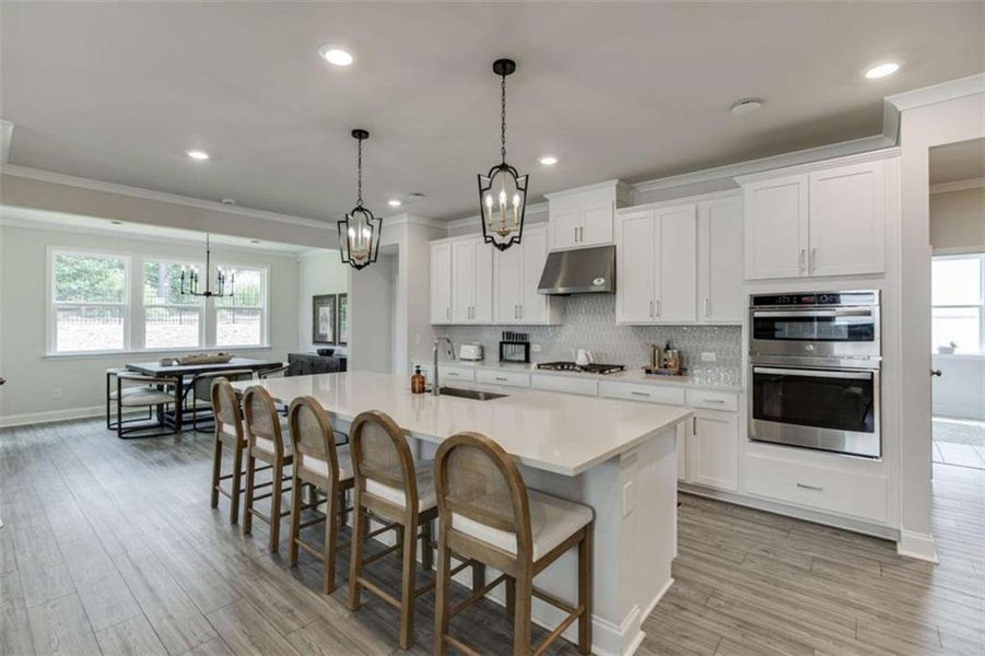 Furnished interior view inside a new home in Overlook at Lanier, Buford (Image 47).