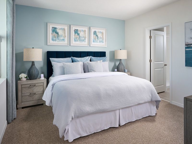 Primary bedroom in the Denali model at Benton Hills.