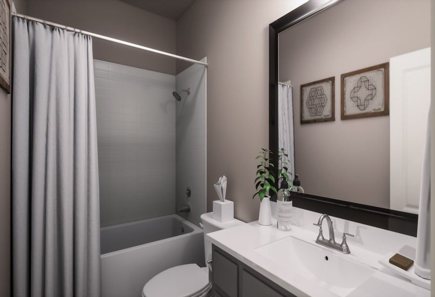 Representative furnished interior of a home built from the Savannah by Tri Pointe Homes in Painted Tree, McKinney (Image 11).