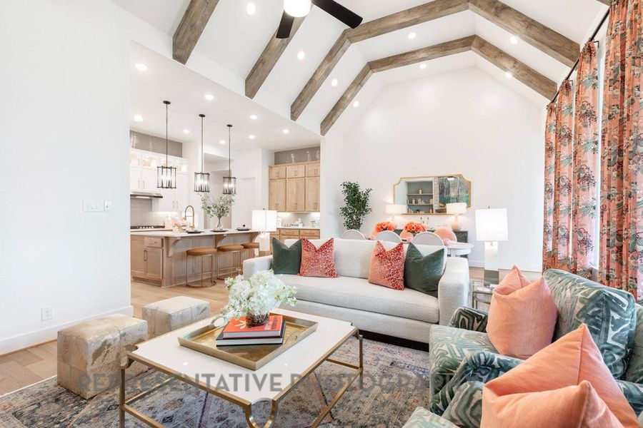 Furnished interior view inside a new home in Santa Rita Ranch: 60ft. lots, Liberty Hill (Image 27).