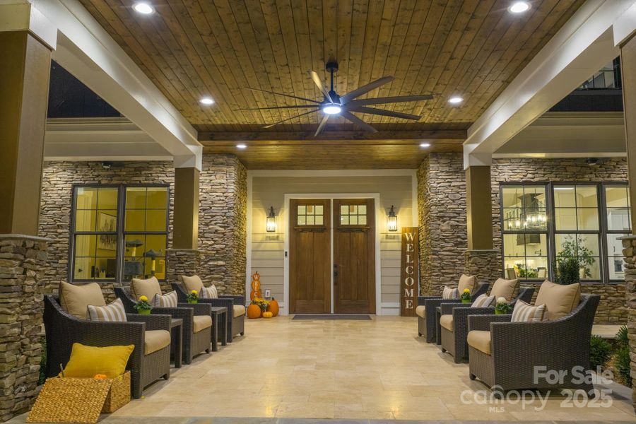 Impressive entrance via the porta cochere.