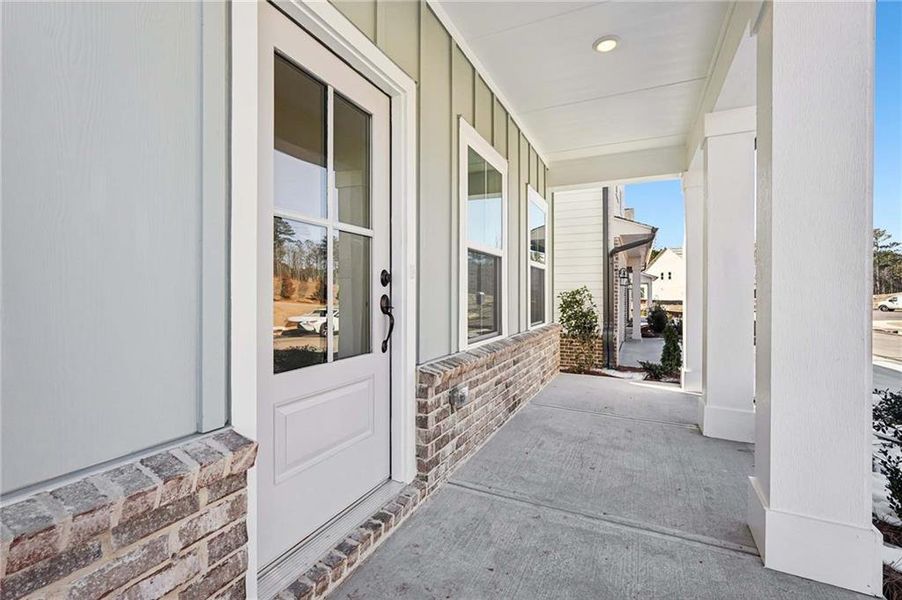 Exterior details and patio area of a home in Arbors at Richland Creek, Buford (Image 3). Exterior details and patio area of a home in Arbors at Richland Creek, Buford (Image 3).