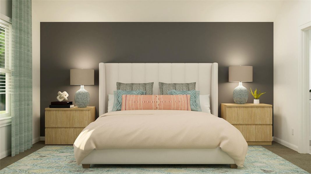 Furnished interior view inside a new home in Meadowlark Preserve: Claremont Collection, Pflugerville (Image 12). Furnished interior view inside a new home in Meadowlark Preserve: Claremont Collection, Pflugerville (Image 12).