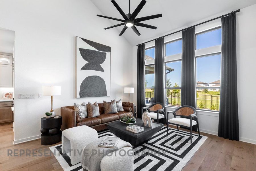 Furnished interior view inside a new home in Easton Park, Austin (Image 23). Furnished interior view inside a new home in Easton Park, Austin (Image 23).