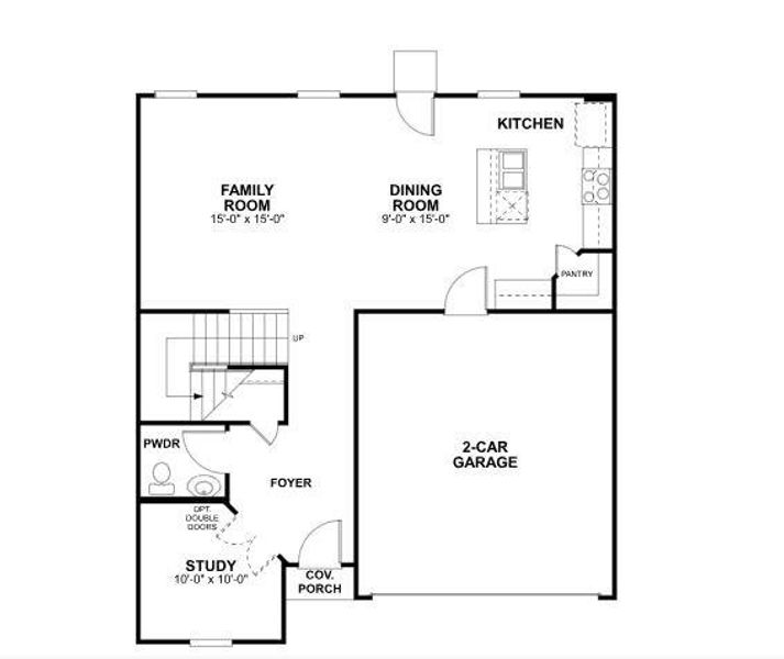 2D floor plan layout of this home in Cascades at Onion Creek, Austin, TX (Image 4). 2D floor plan layout of this home in Cascades at Onion Creek, Austin, TX (Image 4).