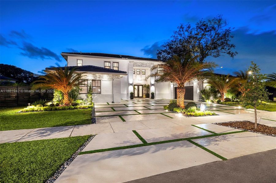 Front exterior of a new home in , Miami, FL, highlighting curb appeal (Image 1). Front exterior of a new home in , Miami, FL, highlighting curb appeal (Image 1).