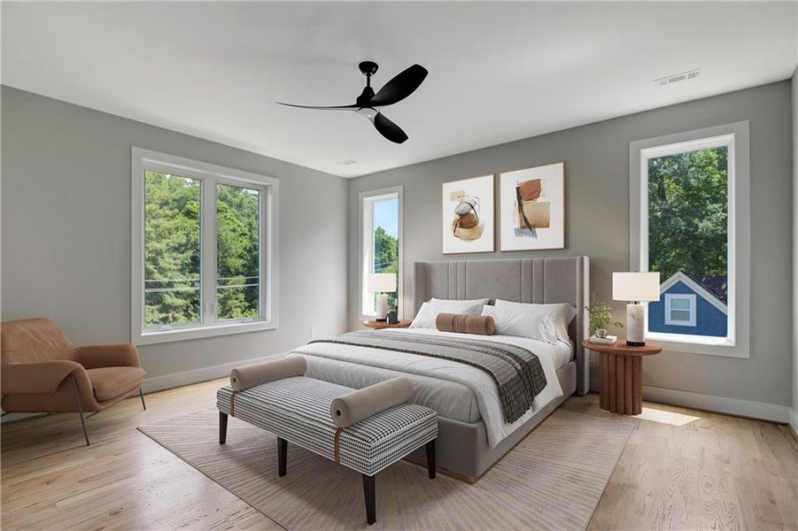 Furnished interior view inside a new home in , Atlanta (Image 54).